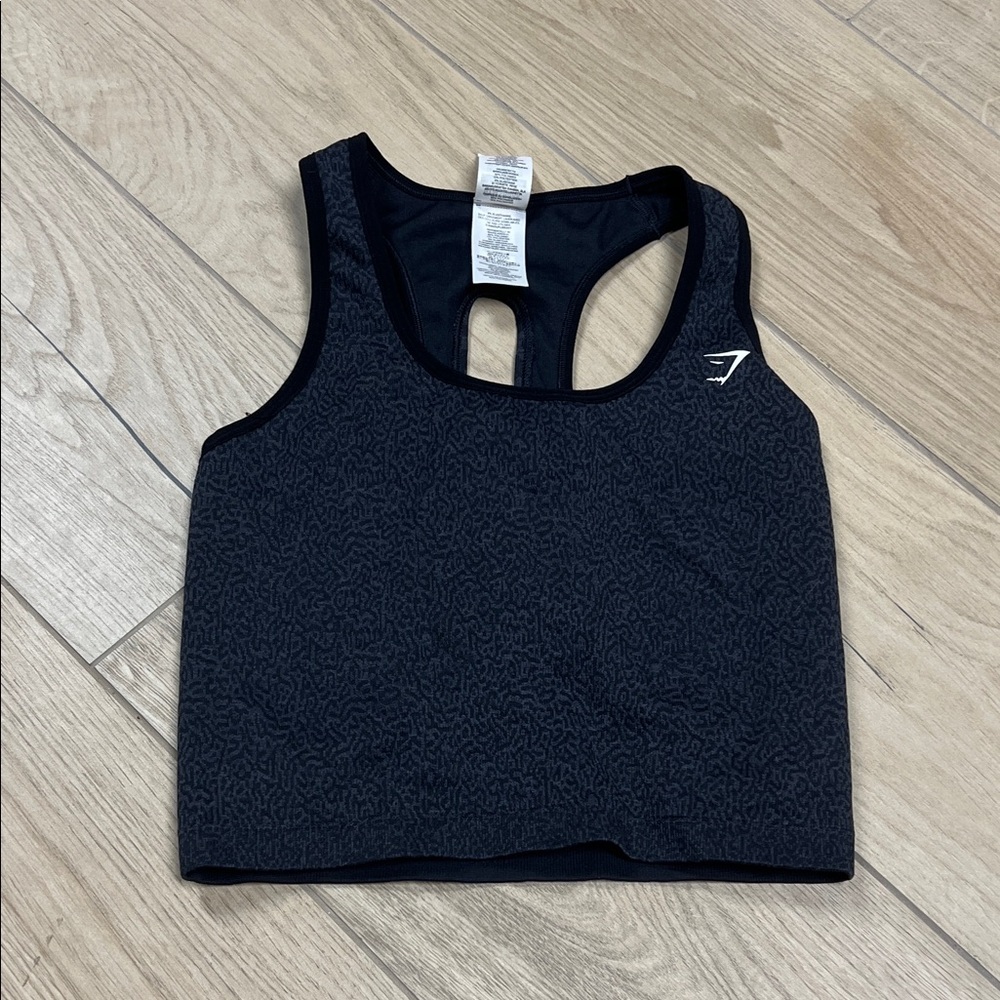Gymshark Black and grey long line Sports Bra